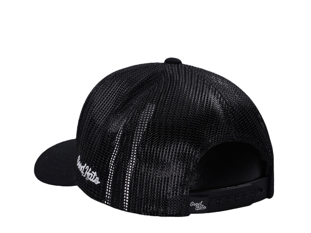 Good Hats Blank Black Trucker Snapback Cap