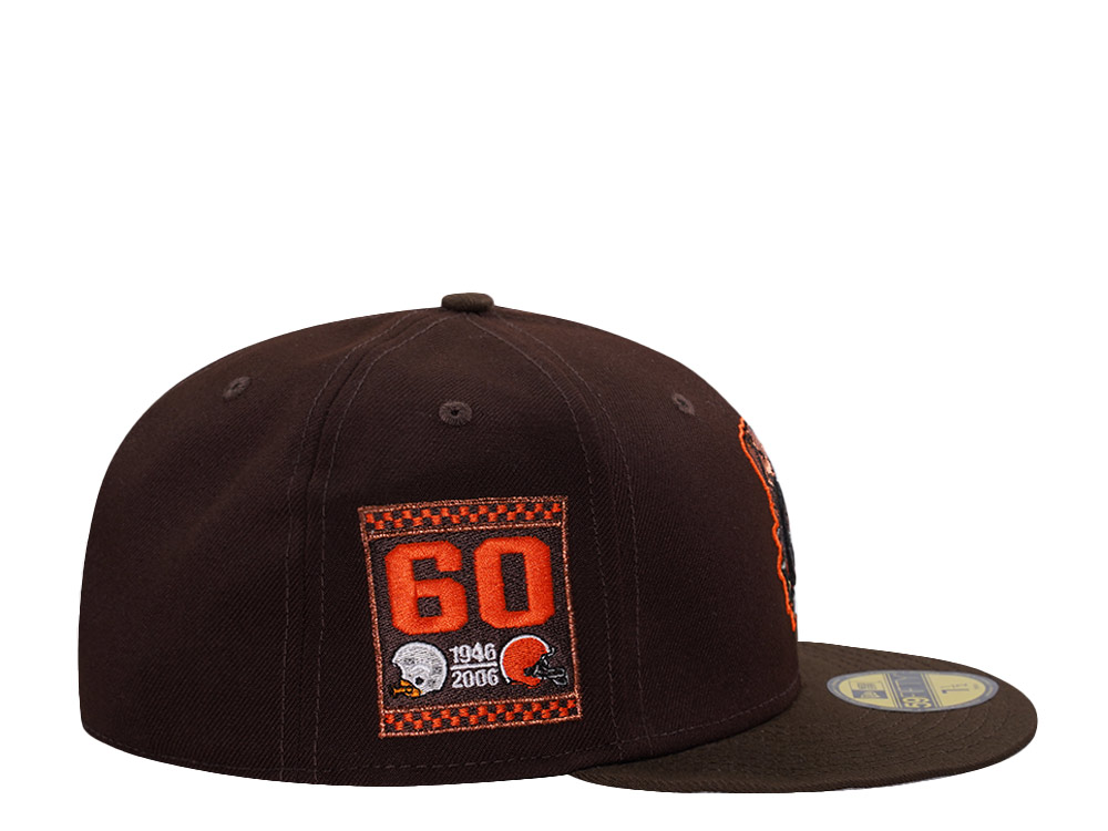 New Era Cleveland Browns 60th Anniversary Burnt Wood Two Tone Edition 59Fifty Fitted Cap