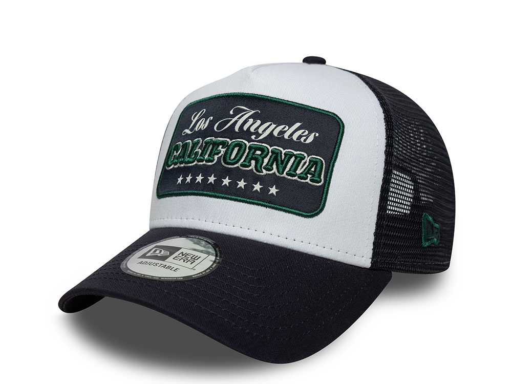 New Era Los Angeles California Patch 9Forty A Frame Trucker Snapback Cap