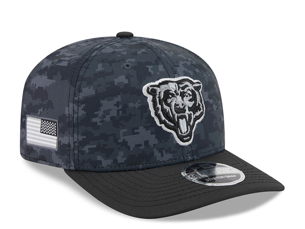 New Era Chicago Bears NFL Salute to Service 2026 Digi Camo Black 9Seventy Stretch Snapback Cap