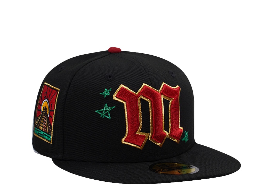 New Era Mexico Aztec Temple Black Prime Edition 59Fifty Fitted Cap