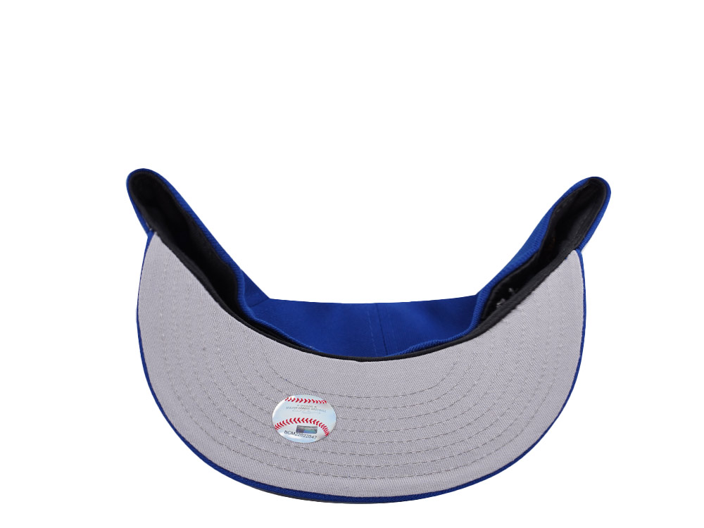 New Era Los Angeles Dodgers Back to Back Champions Metallic Royal Blue Prime Edition 59Fifty Fitted Cap