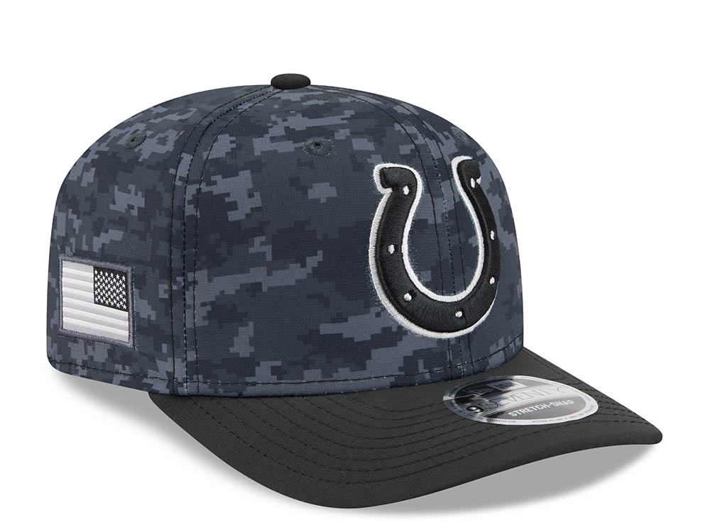 New Era Indianapolis Colts NFL Salute to Service 2026 Digi Camo Black 9Seventy Stretch Snapback Cap