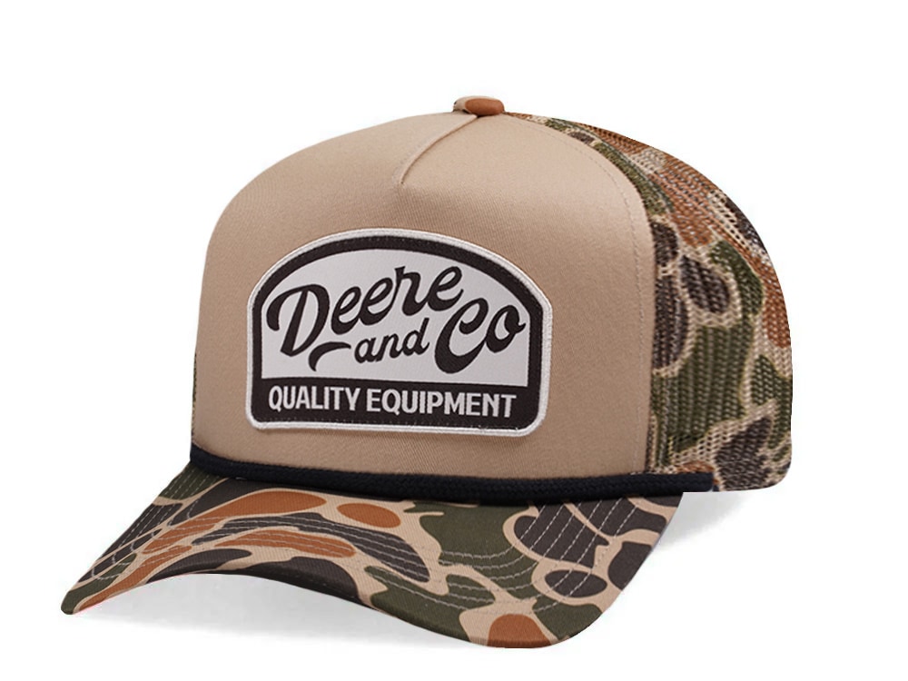 John Deere Vintage Camo Trucker Snapback Cap
