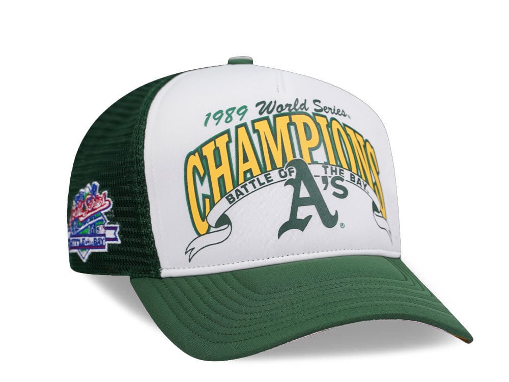 47Brand Oakland Athletics BCPTN World Series Dark Green Foam Champ Offside Trucker Snapback Cap