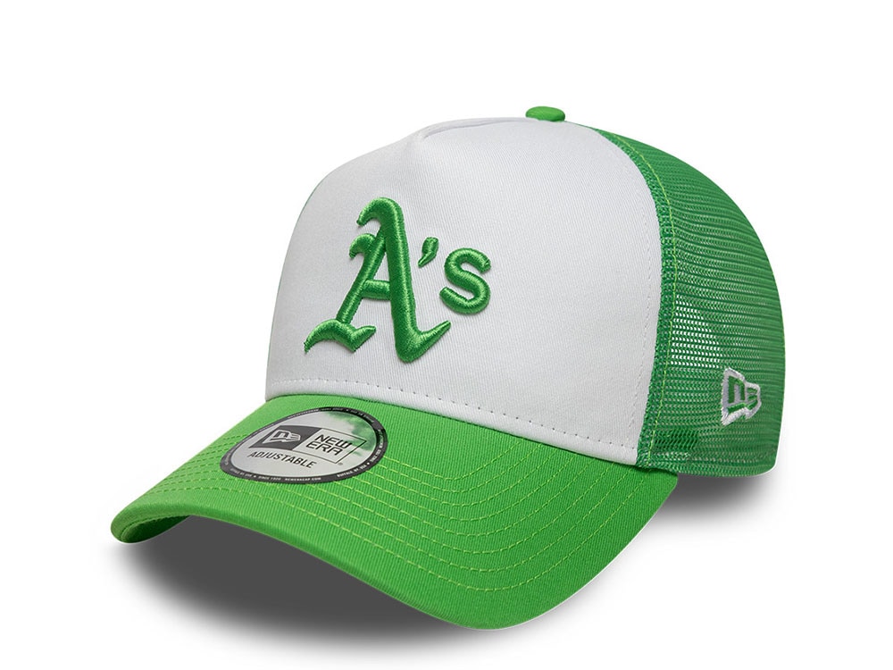 New Era Oakland Athletics League Essential 9Forty A Frame Trucker Snapback Cap