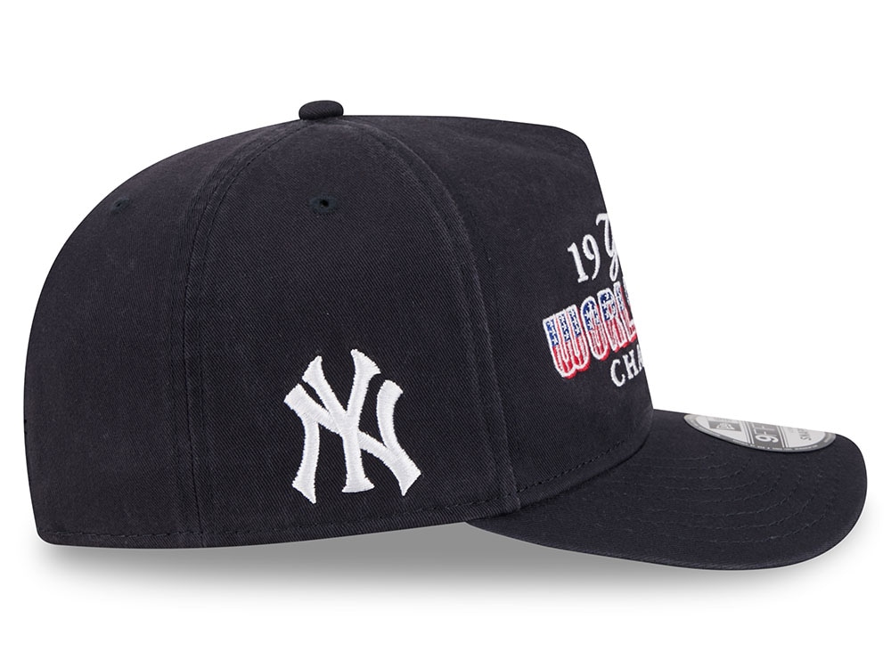 New Era New York Yankees World Series Champions 1977 Historic Navy Edition 9Fifty A Frame Snapback Cap