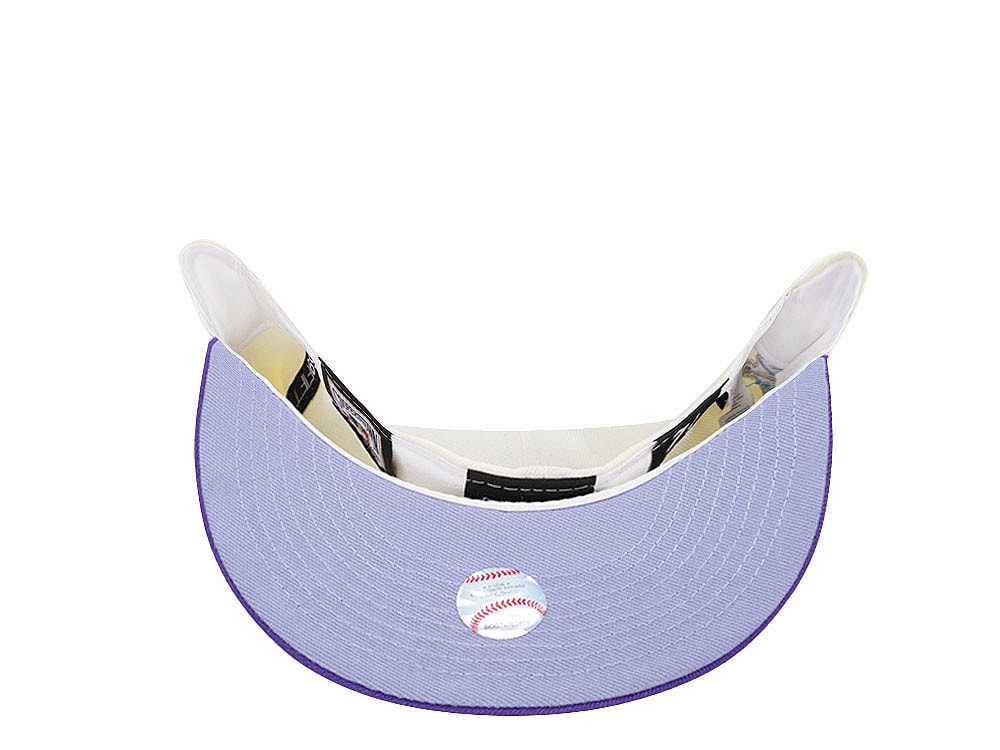 New Era Texas Rangers All Star Game 1995 Cream Purple Two Tone Edition 59Fifty Fitted Cap