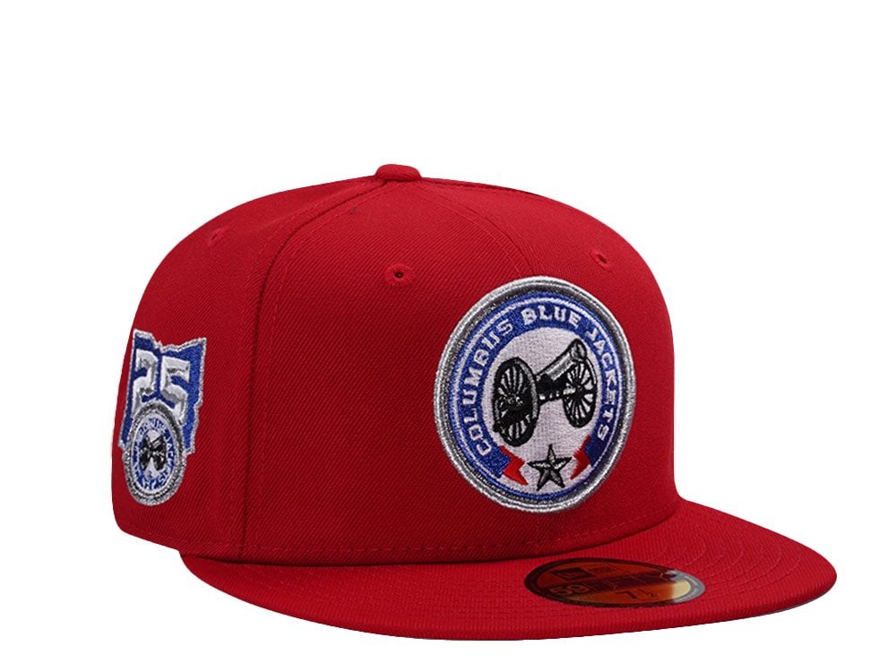 New Era Columbus Blue Jackets 20th Anniversary Scarlet Prime Edition 59Fifty Fitted Cap