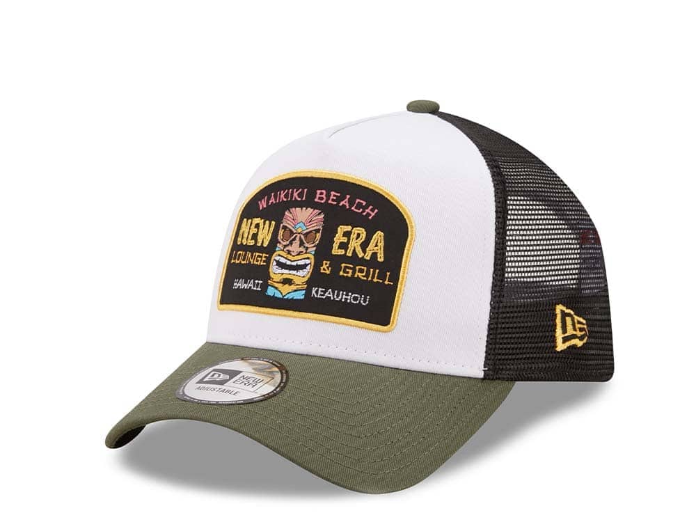 New Era Waikiki Beach A Frame Trucker Snapback Cap