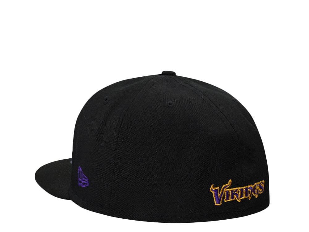 New Era Minnesota Vikings Black Classic Edition 59Fifty Fitted Cap
