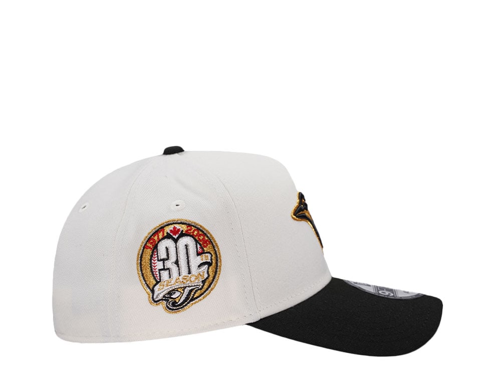 New Era Toronto Blue Jays 30th Anniversary Chrome Black Two Tone Edition 9Forty A Frame Snapback Cap