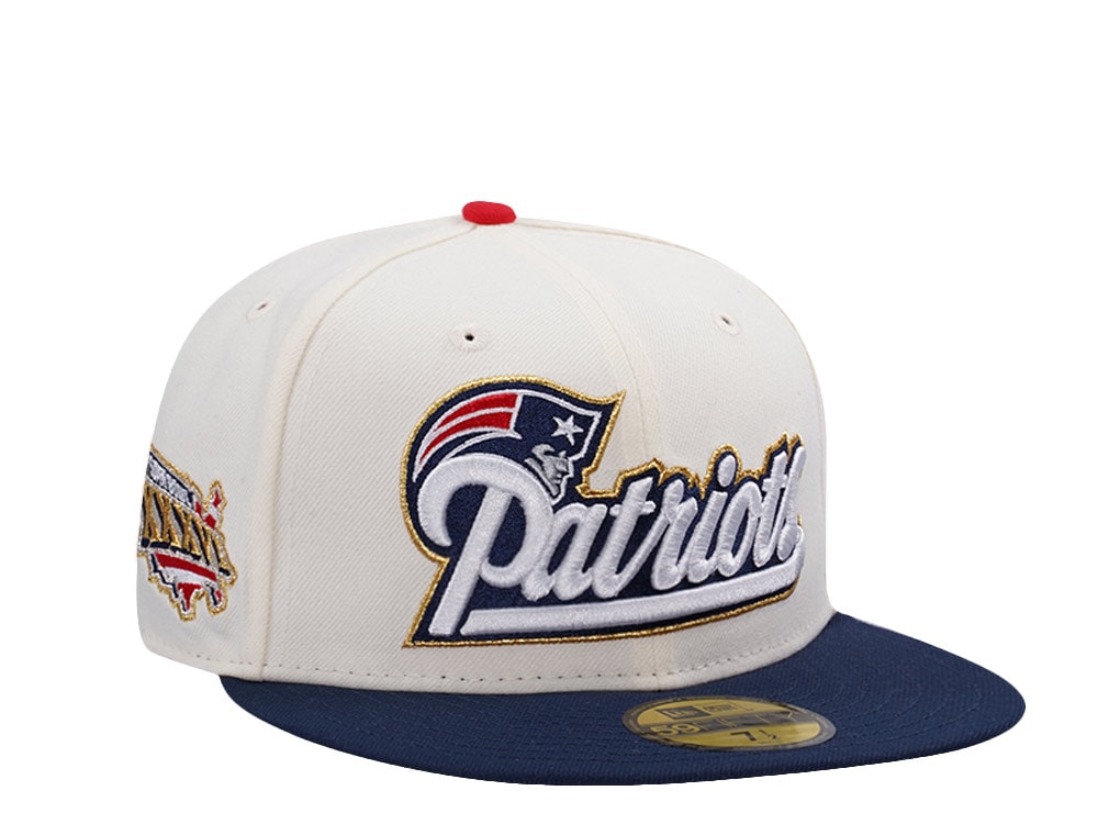 New Era New England Patriots Super Bowl XXXVI Chrome Two Tone Edition 59Fifty Fitted Cap