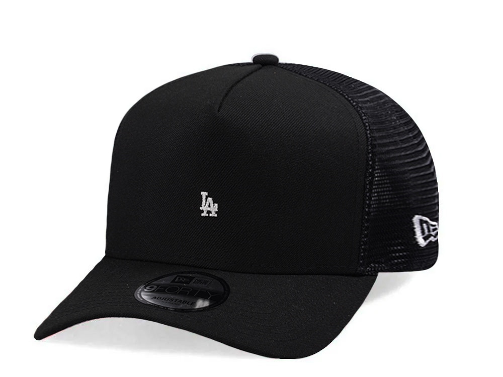 New Era Los Angeles Dodgers Micro Logo Black Edition 9Forty A Frame Trucker Snapback Cap