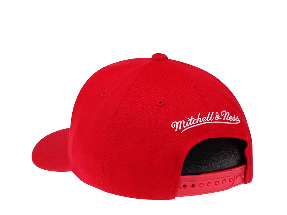 Mitchell & Ness Los Angeles Clippers Team Ground Red Line Solid Flex Snapback Cap