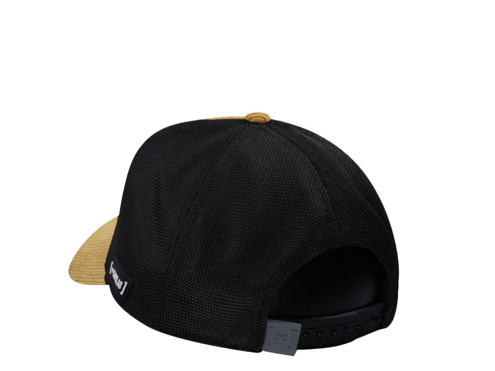 Capslab Square Patch Handy Smurf Brown Cord Trucker Snapback Cap