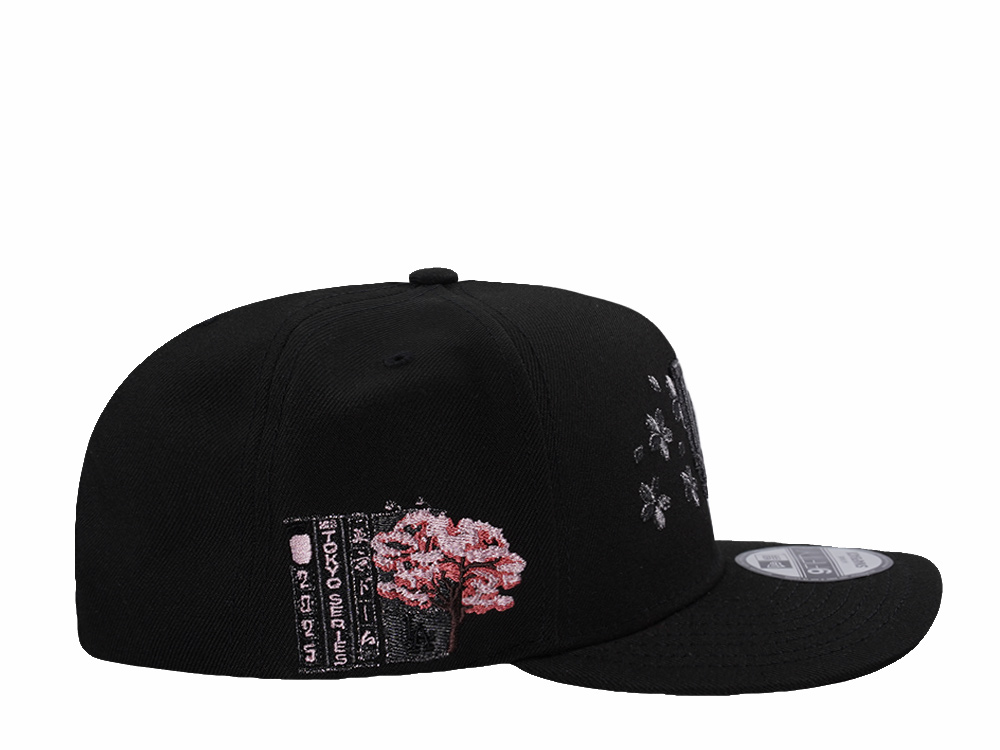 New Era Los Angeles Dodgers Tokyo Series Sakura Black Prime Edition 9Fifty A Frame Snapback Cap