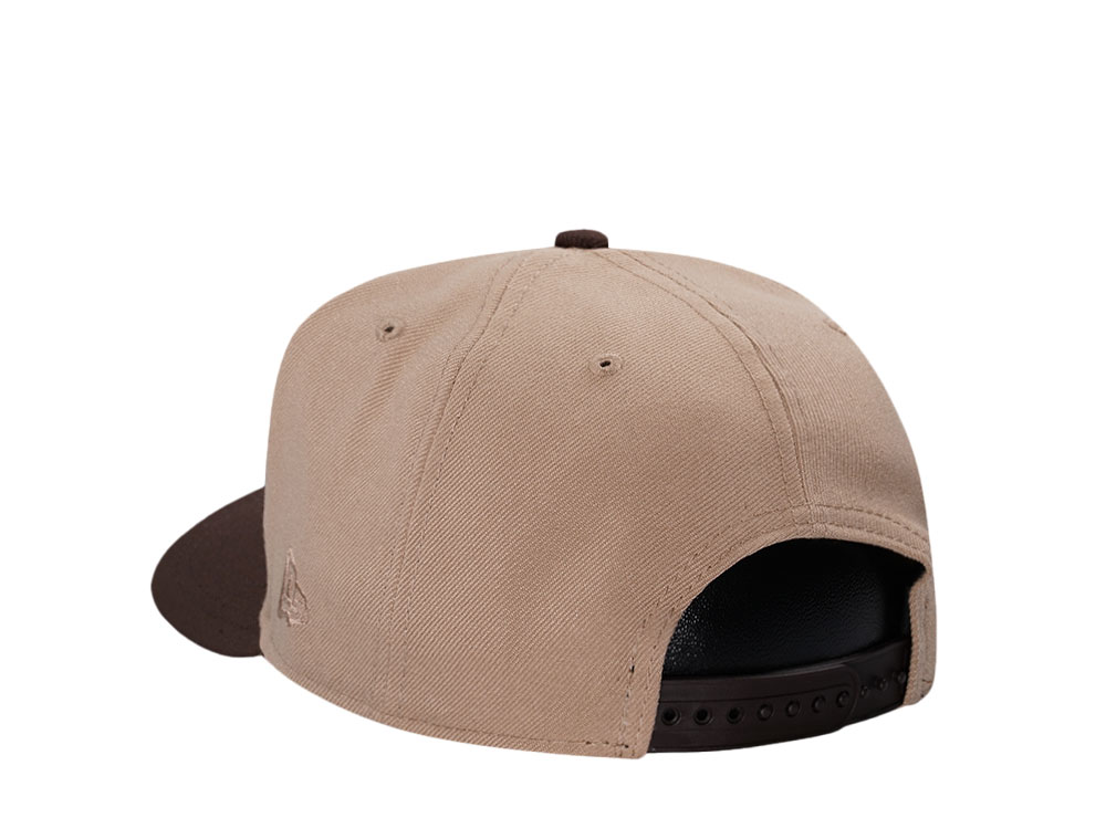 New Era New York Mets 40th Anniversary Tan Metallic Two Tone Edition 9Fifty A Frame Snapback Cap
