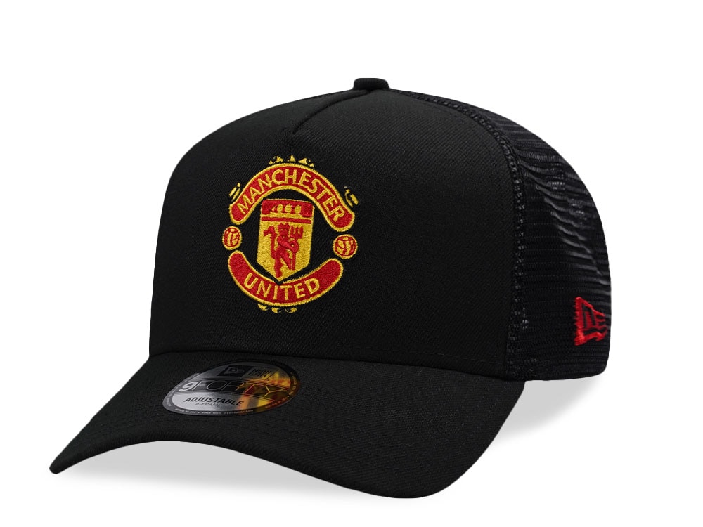 New Era Manchester United Fc Black Classic 9Forty A Frame Trucker Snapback Cap