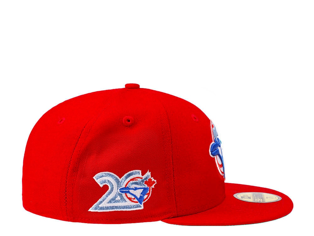 New Era Toronto Blue Jays 20th Anniversary Red Glacier Blue Edition 59Fifty Fitted Cap