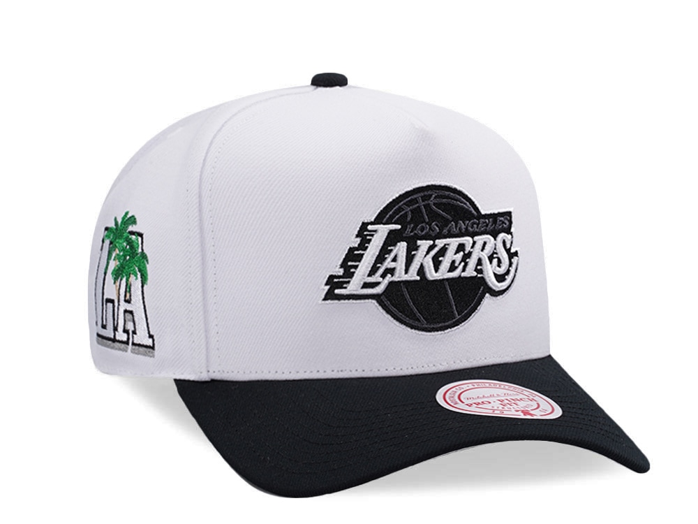 Mitchell & Ness Los Angeles Lakers NBA In The City White Edition Pro Pinch Fit Snapback Cap