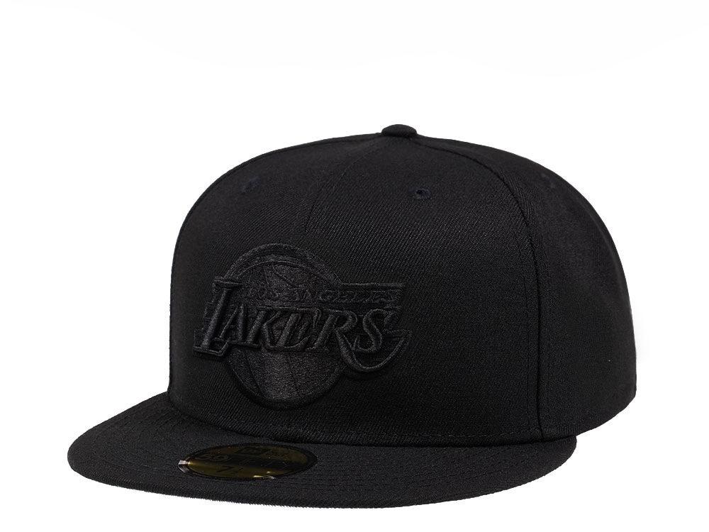 New Era Los Angeles Lakers Black on Black Edition 59Fifty Fitted Cap