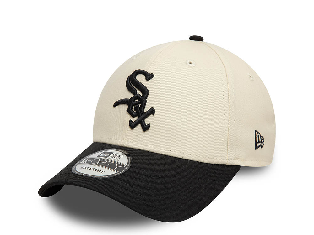New Era Chicago White Sox Block Two Tone Edition White 9Forty Strapback Cap