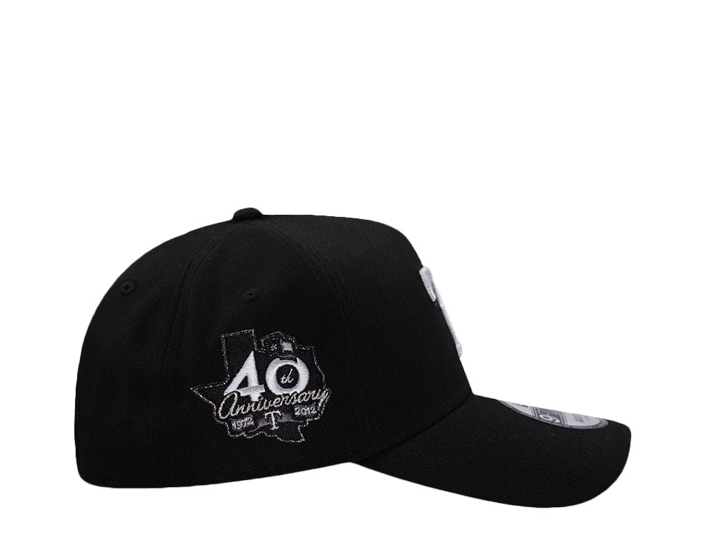 New Era Texas Rangers 40th Anniversary Black Prime Edition 9Forty A Frame Snapback Cap