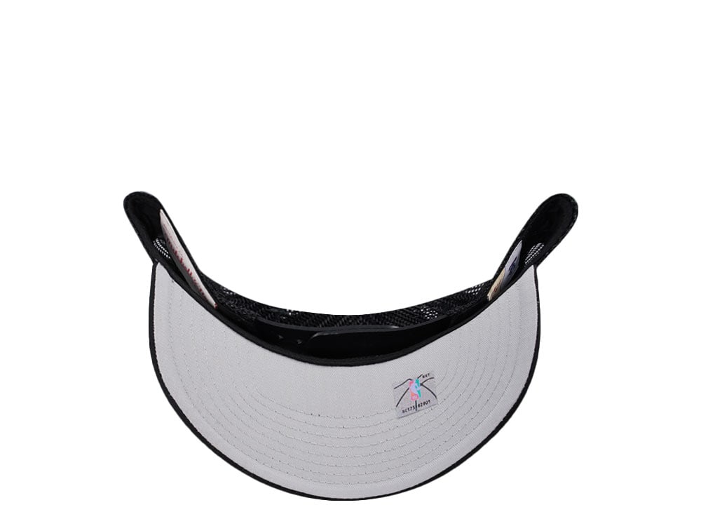 Mitchell & Ness Philadelphia 76ers Black Monogram Trucker Edition Snapback Cap