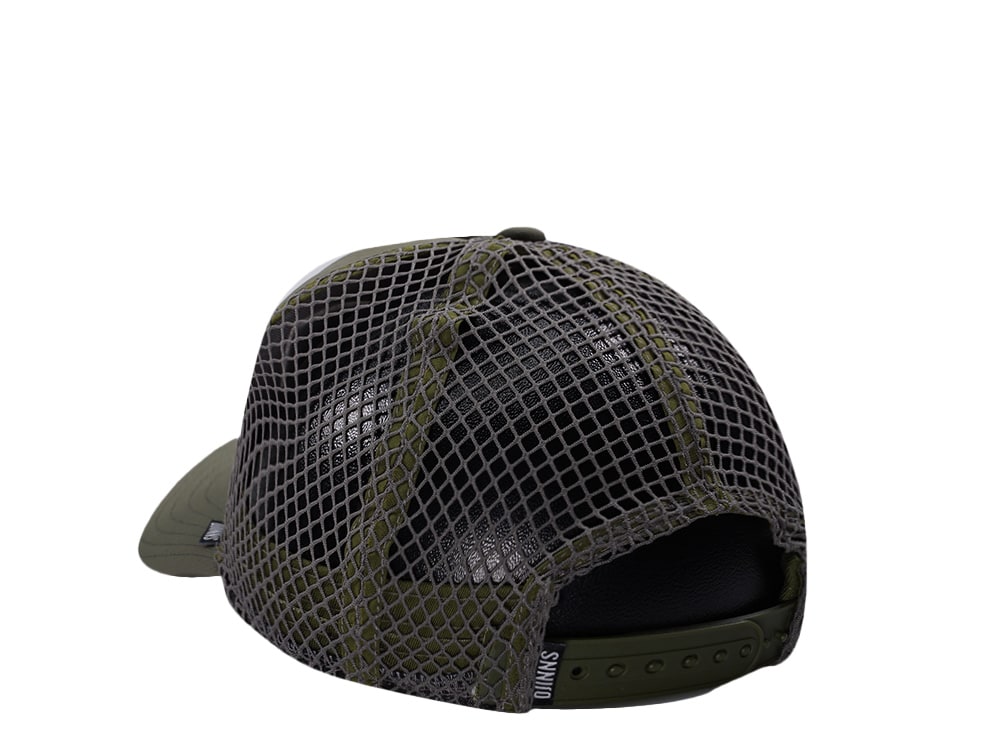 Djinns HFT Olive Big Net Mountain Trucker Snapback Cap