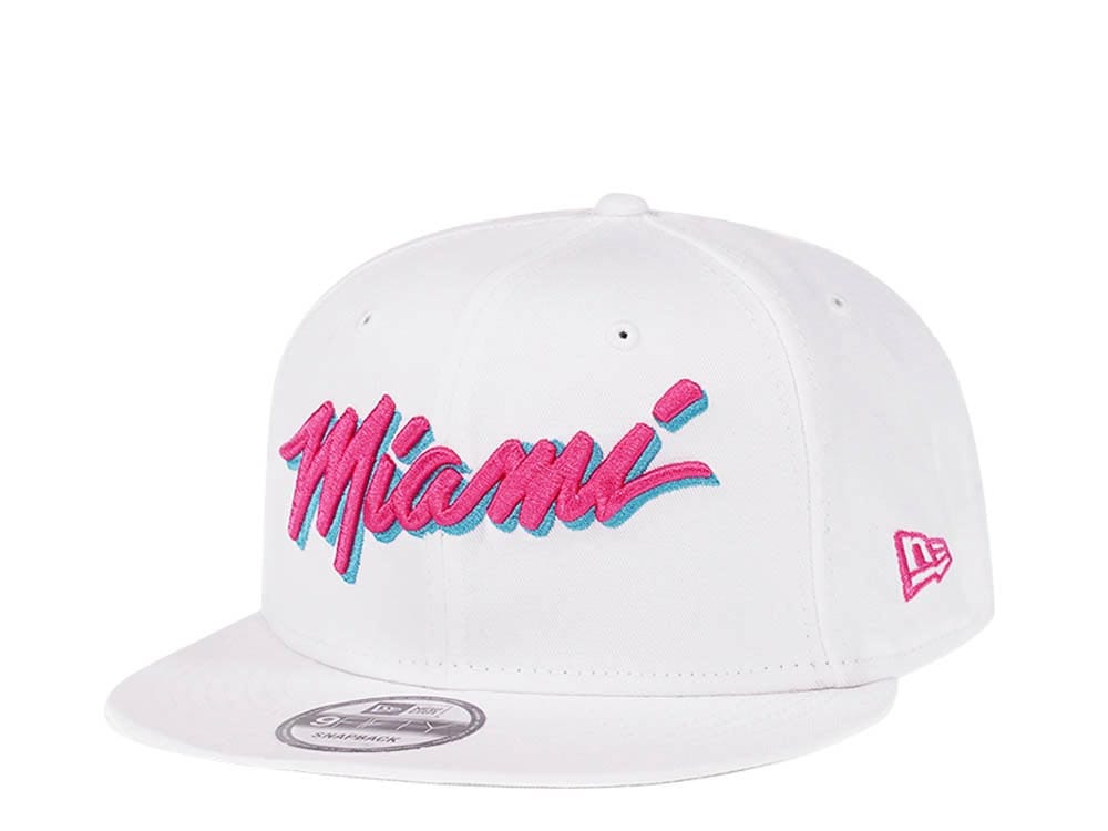 New Era Miami Heat Vice Edition White 9Fifty Snapback Cap