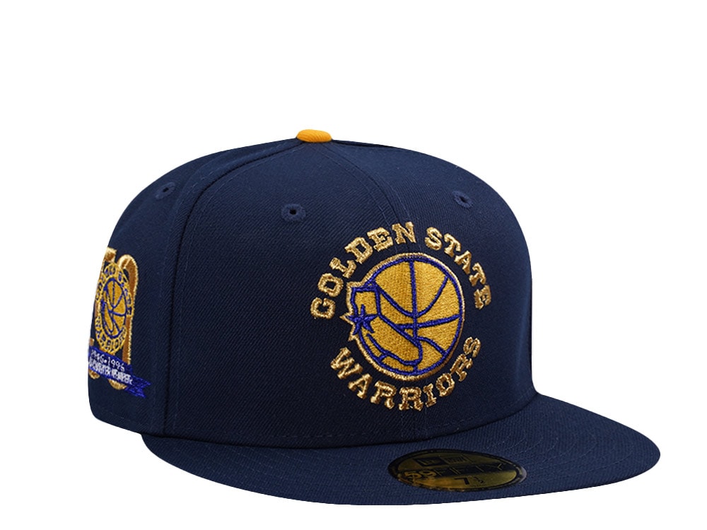 New Era Golden State Warriors 50th Anniversary Ocean Blue Prime Edition 59Fifty Fitted Cap