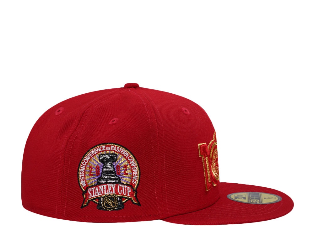 New Era Detroit Red Wings Centennial Stanley Cup Champions 2002 Red Prime Edition 59Fifty Fitted Cap
