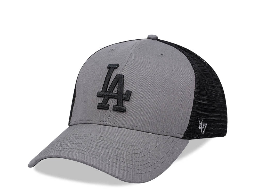 47Brand Los Angeles Dodgers Dark Gray Ballpark Mesh MVP Trucker Snapback Cap