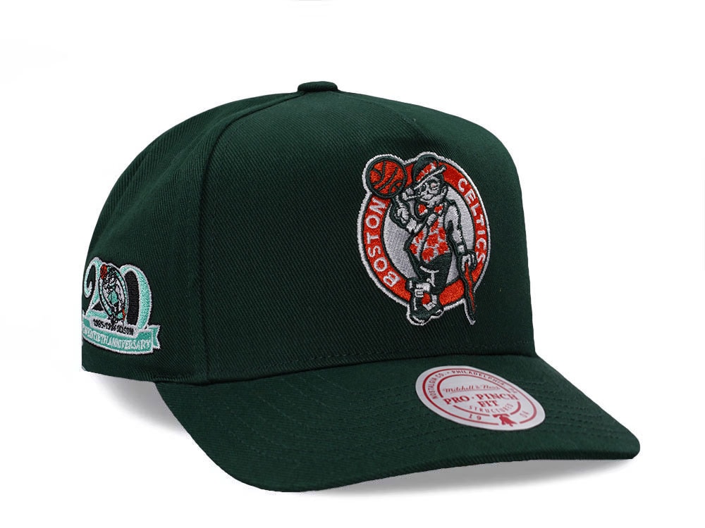Mitchell & Ness Boston Celtics 20th Anniversary Green Edition Pro Pinch Fit Snapback Cap