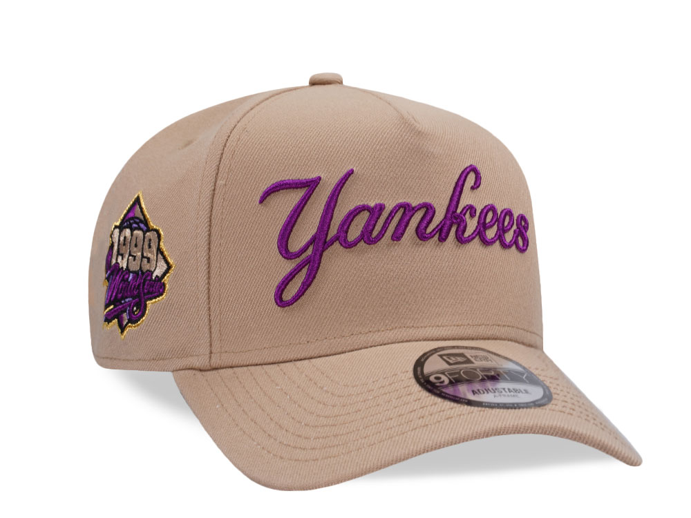 New Era New York World Series 1999 Camel Grape Prime Edition 9Forty A Frame Snapback Cap